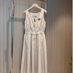 미우미우 파나마 코튼 드레스