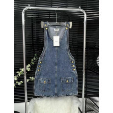 셀린느 유니언 워시 데님 드레스