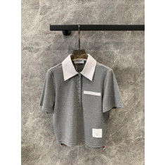 톰브라운 헤비 저지 옥스포드 폴로 셔츠