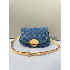 루이비통 선셋 핸드백 데님