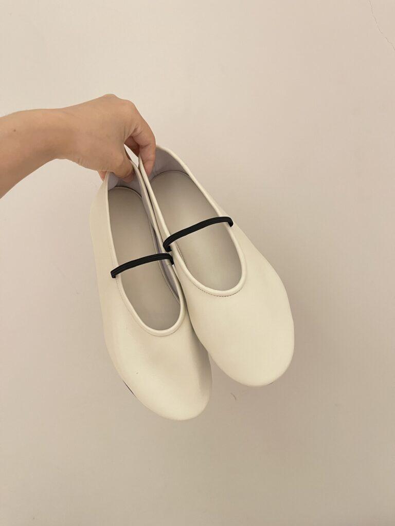 더로우 레더 발레리나 슈즈 (2컬러)