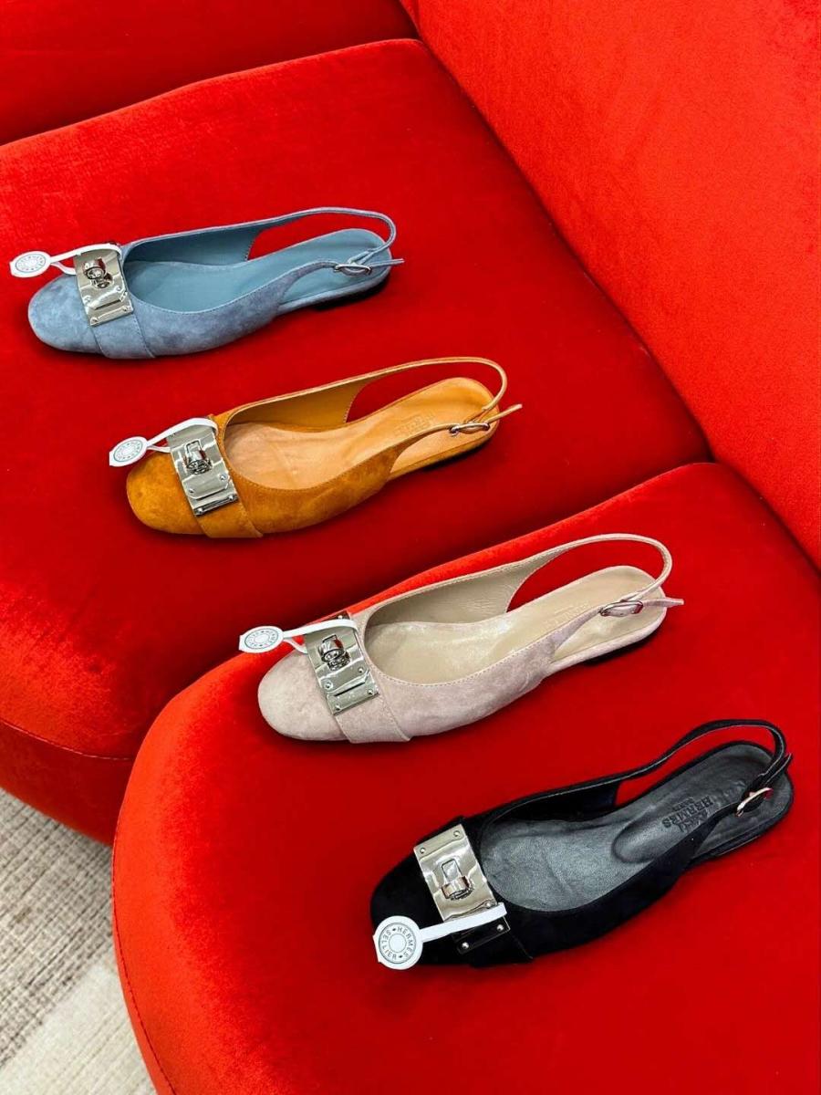 에르메스 Innocente kelly 켈리 스웨이드 플랫 (4colors)