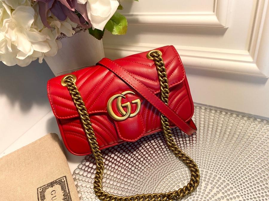 구찌 마몬트 마틀라세 숄더백 미니 (국내배송)