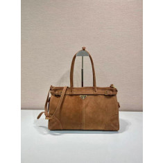 프라다 스웨이드 보니배 탑핸들 미듐, 라지