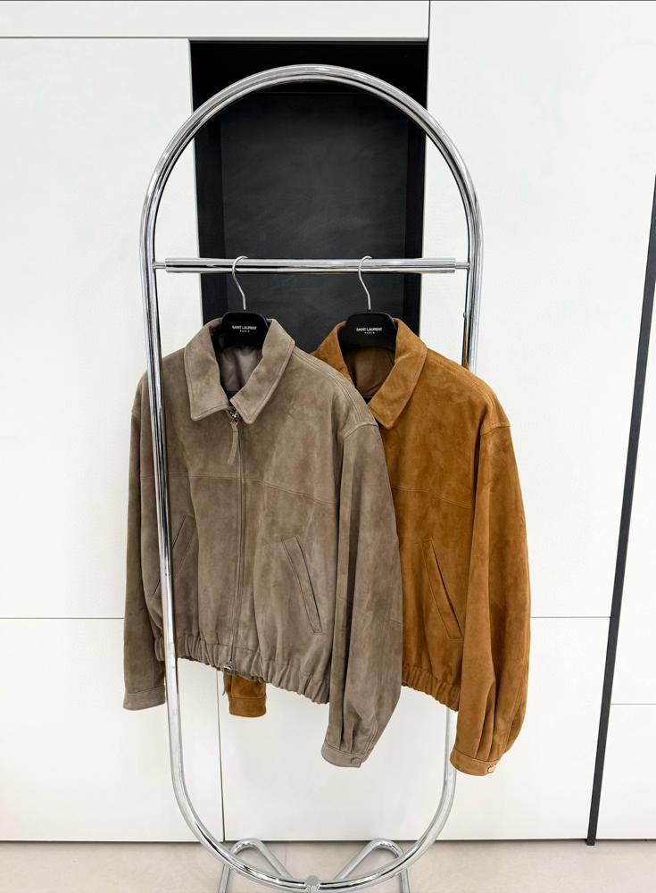 더로우 로안나 스웨이드 봄버 자켓