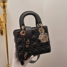 [엔젤샵] 디올 레이디백 스몰 블랙 램스킨 금장