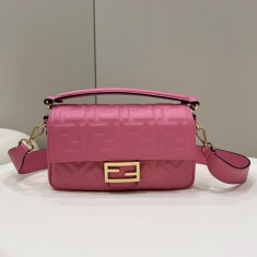 펜디 레더 바게트백