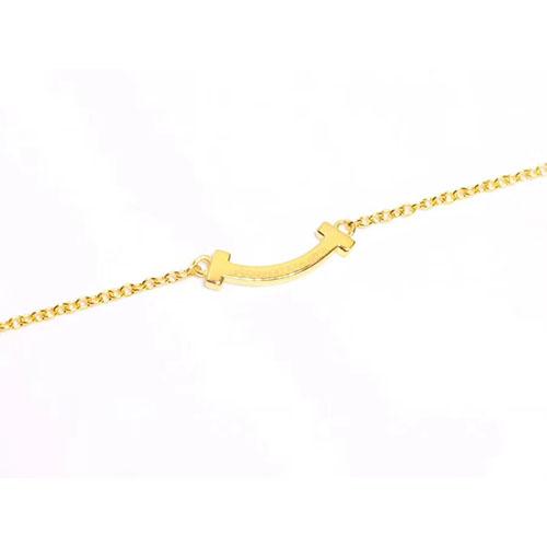 티파니 T 스마일 펜던트 목걸이 마이크로