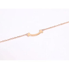 티파니 T 스마일 펜던트 목걸이 마이크로