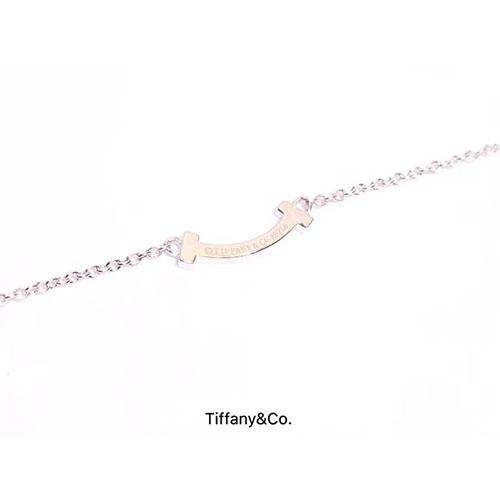 티파니 T 스마일 펜던트 목걸이 마이크로