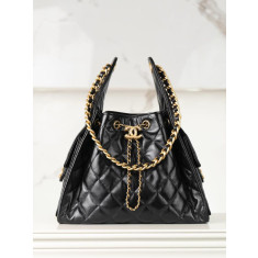 [팬더샵] 샤넬 25백 램스킨 블랙 스몰, 미듐