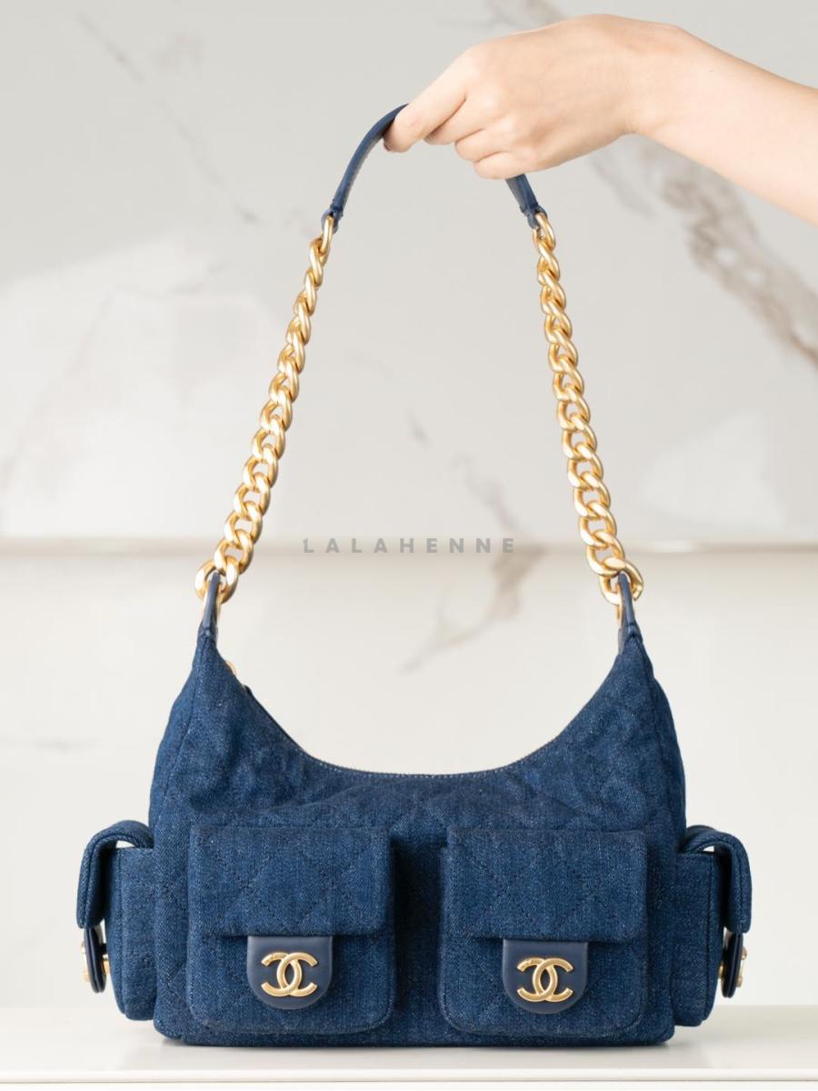 샤넬 25c 크루즈 호보백 데님 스몰, 라지(맥시)