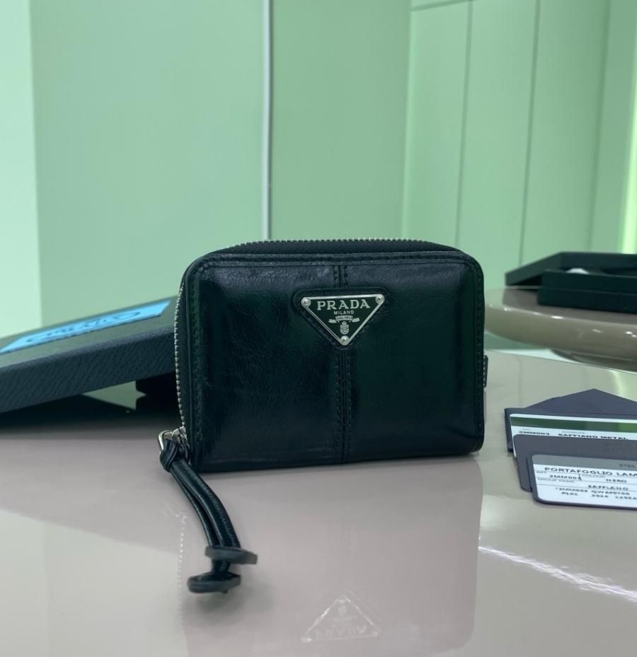 프라다 25S 2MM003 삼각로고 레데 지퍼 카드지갑