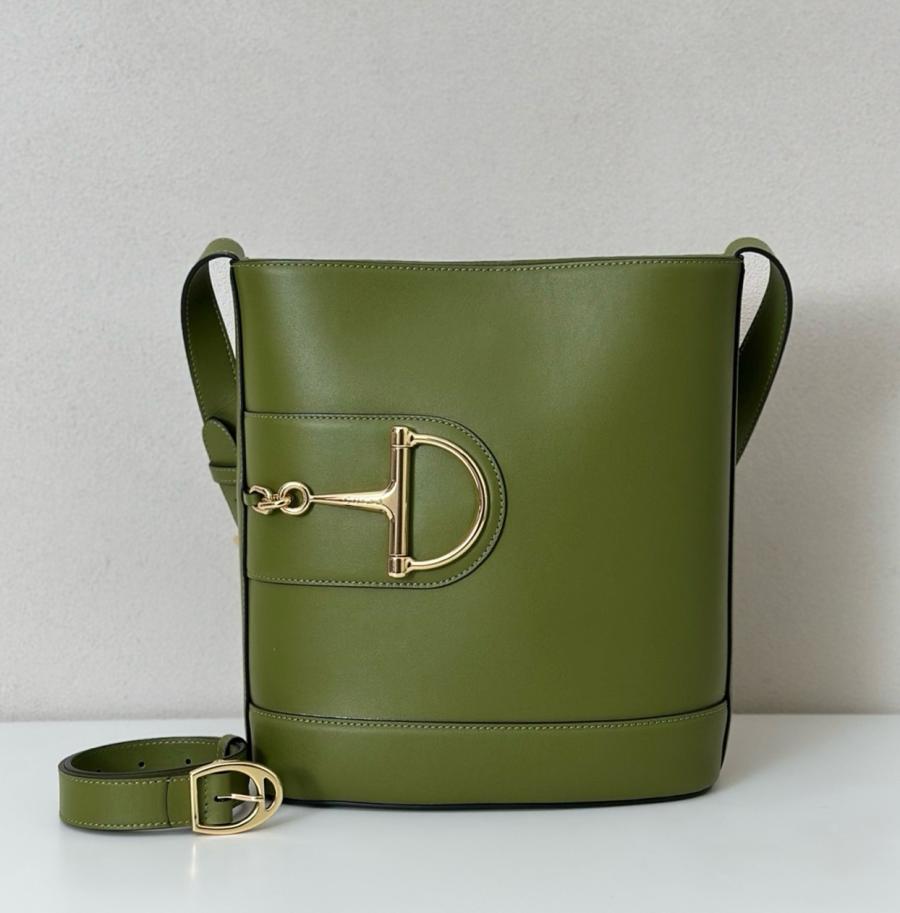 구찌 833660 홀스빗 레더 버킷백