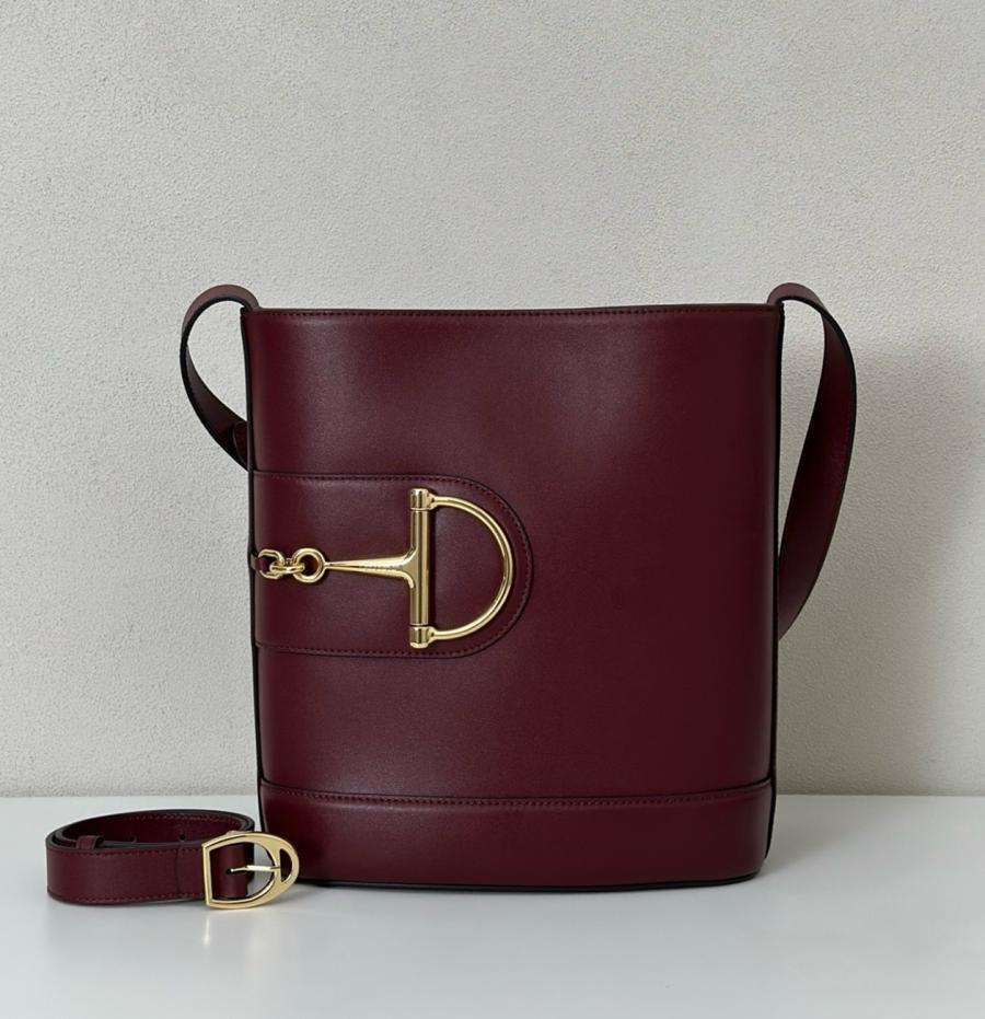 구찌 833660 홀스빗 레더 버킷백