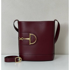 구찌 833660 홀스빗 레더 버킷백