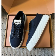 미우미우 데님 스니커즈 4.5cm 굽높이