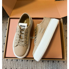 미우미우 데님 스니커즈 4.5cm 굽높이