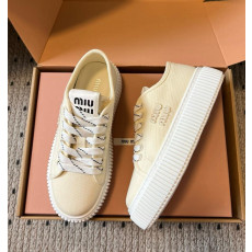 미우미우 데님 스니커즈 4.5cm 굽높이