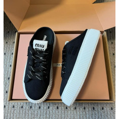 미우미우 데님 스니커즈 뮬 4.5cm 굽높이