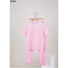 로에베 여성 빅 아나그램 코튼 티셔츠 & 밴딩 조거 팬츠 세트 2컬러 (국내배송)