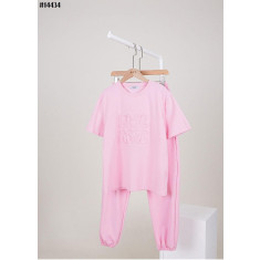 로에베 여성 빅 아나그램 코튼 티셔츠 & 밴딩 조거 팬츠 세트 2컬러 (국내배송)