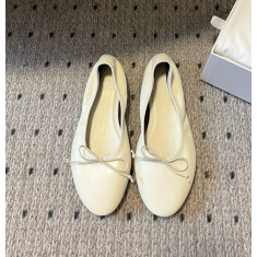 더로우 가죽 발레리나 플랫슈즈