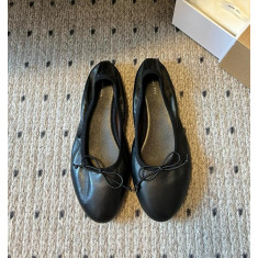 더로우 가죽 발레리나 플랫슈즈