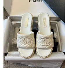 샤넬 25SS CC로고 퀼팅 체인 슬리퍼 샌들