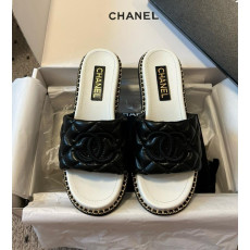 샤넬 25SS CC로고 퀼팅 체인 슬리퍼 샌들