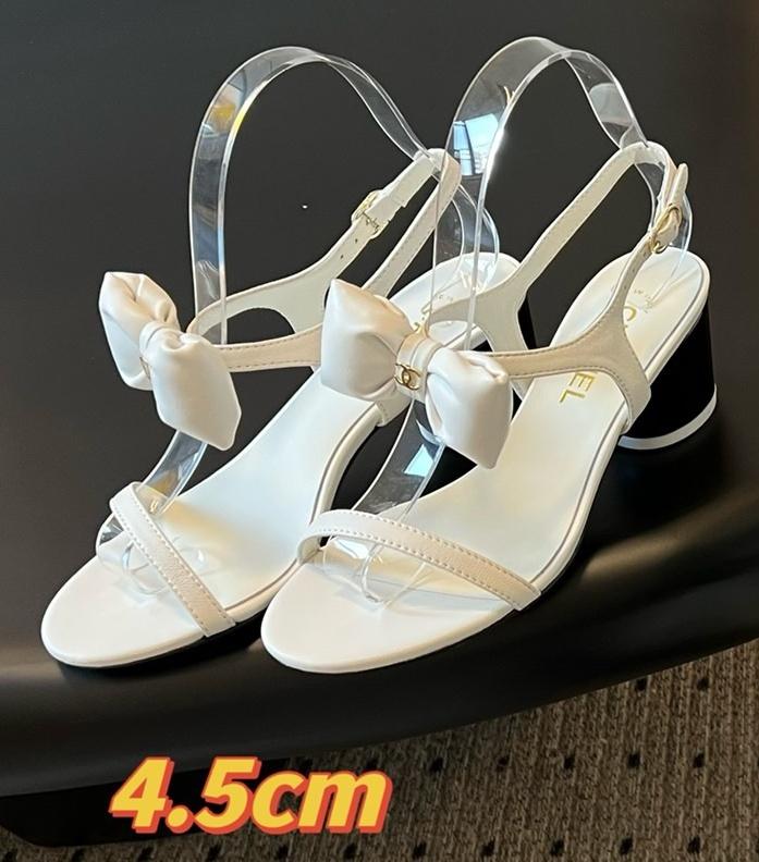 샤넬 리본 미들힐 샌들 2cm, 4.5cm 굽높이