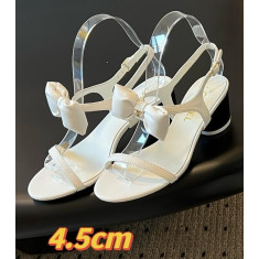 샤넬 리본 미들힐 샌들 2cm, 4.5cm 굽높이