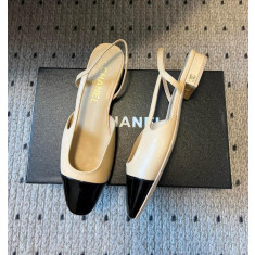 샤넬 25SS 투톤 슬링백 2cm 굽높이