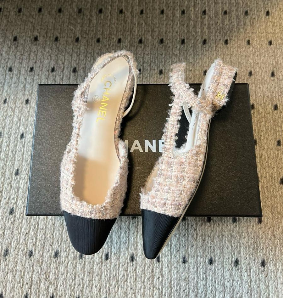 샤넬 25SS 투톤 슬링백 2cm 굽높이