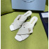 프라다 25SS 삼각로고 크로스 슬라이드 샌들힐 5.5cm 굽높이