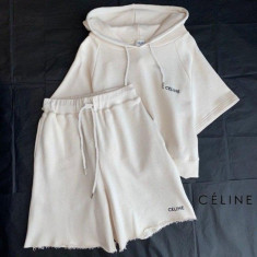 셀린느 후드크롭 반팔 셋업 2컬러 (국내배송)