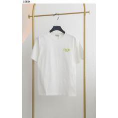 디올 그린 로고 캐주얼핏 라운드 티셔츠 (국내배송)