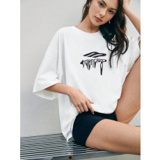 발렌시아가 페인팅로고 라운드 티셔츠 남녀공용 (국내배송)