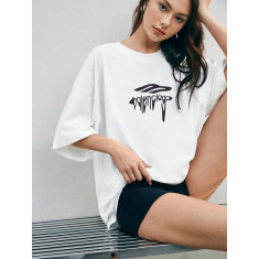 발렌시아가 페인팅로고 라운드 티셔츠 남녀공용 (국내배송)