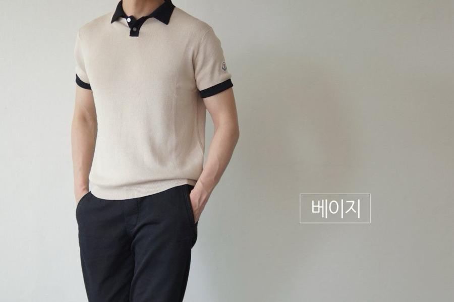 몽클레어 썸머 카라 니트티 4컬러 (국내배송)