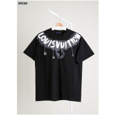 루이비통 라운드 그래피티 로고 숏 슬리브 코튼티셔츠 남녀공용 (국내배송)