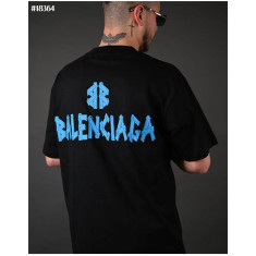 발렌시아가 테이프 타입 미디엄 핏 슬리브 코튼 티셔츠 (국내배송)