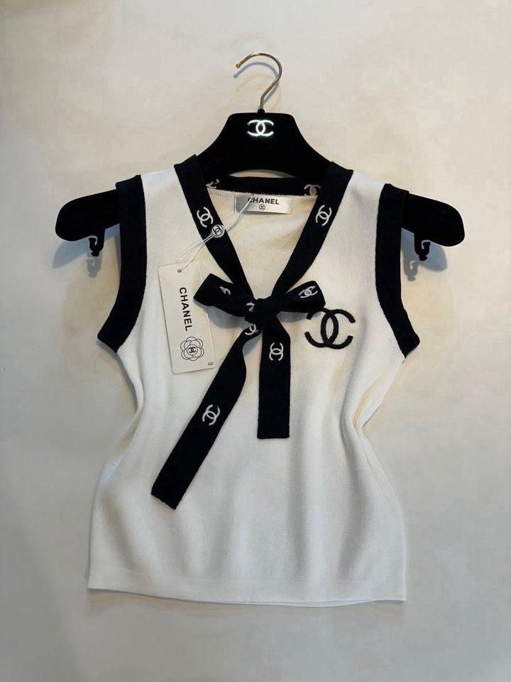 샤넬 자수 리본 나시 (국내배송)