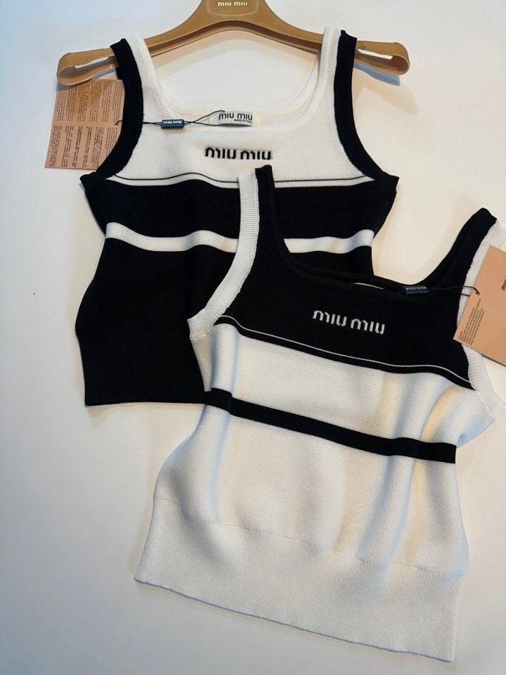 미우미우 배색 나시 2컬러 (국내배송)