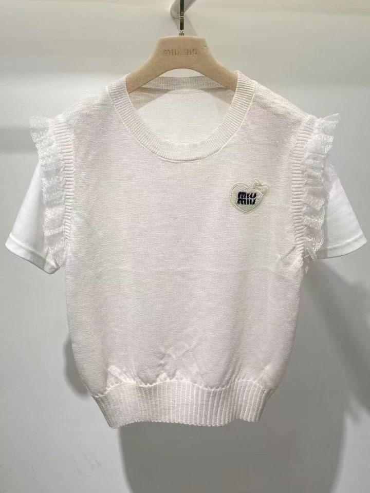 미우미우 레이스 조끼 티셔츠 (국내배송)
