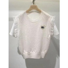 미우미우 레이스 조끼 티셔츠 (국내배송)