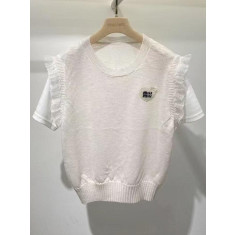 미우미우 레이스 조끼 티셔츠 (국내배송)