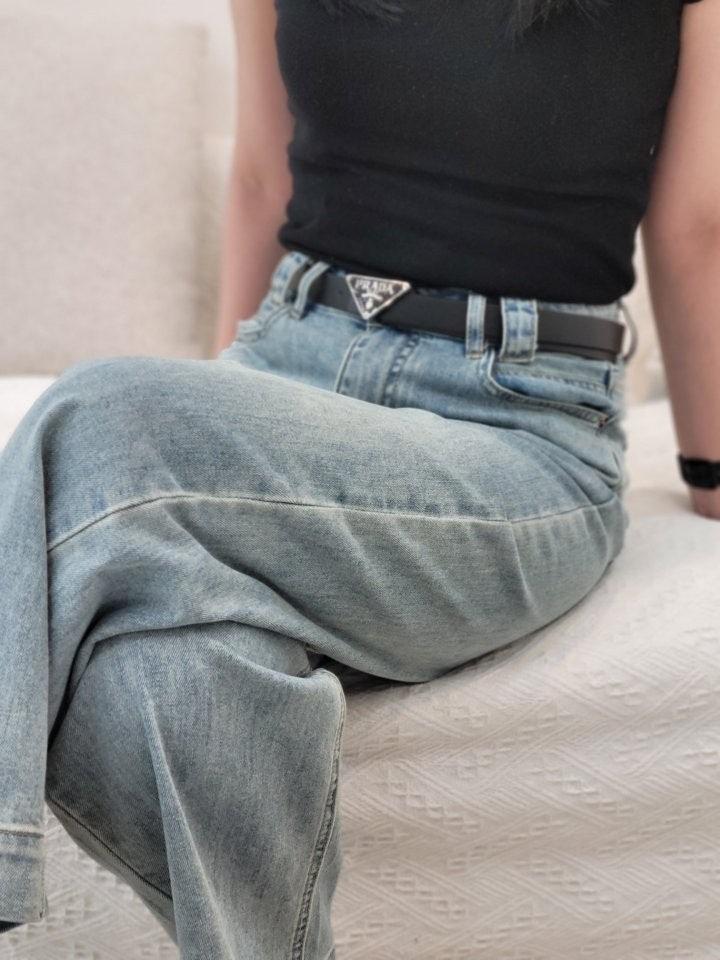 프라다 여성 청바지 벨트 세트 (국내배송)