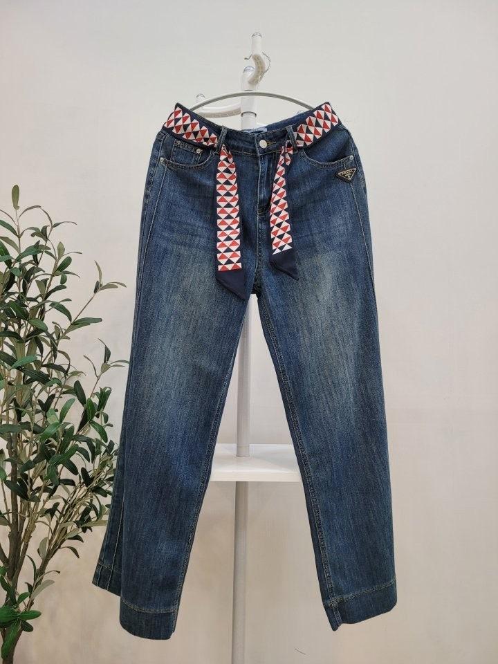 프라다 여성 청바지 벨트 세트 (국내배송)