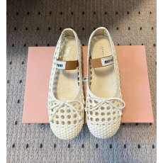 미우미우 라피아 메리제인 발레리나 플랫슈즈